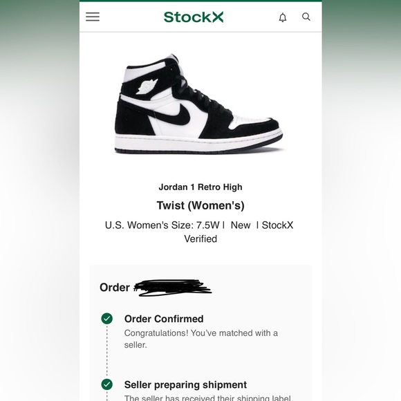 Jordan 1 Retro High Panda Twist Size: 7.5W - Picture 17 of 17